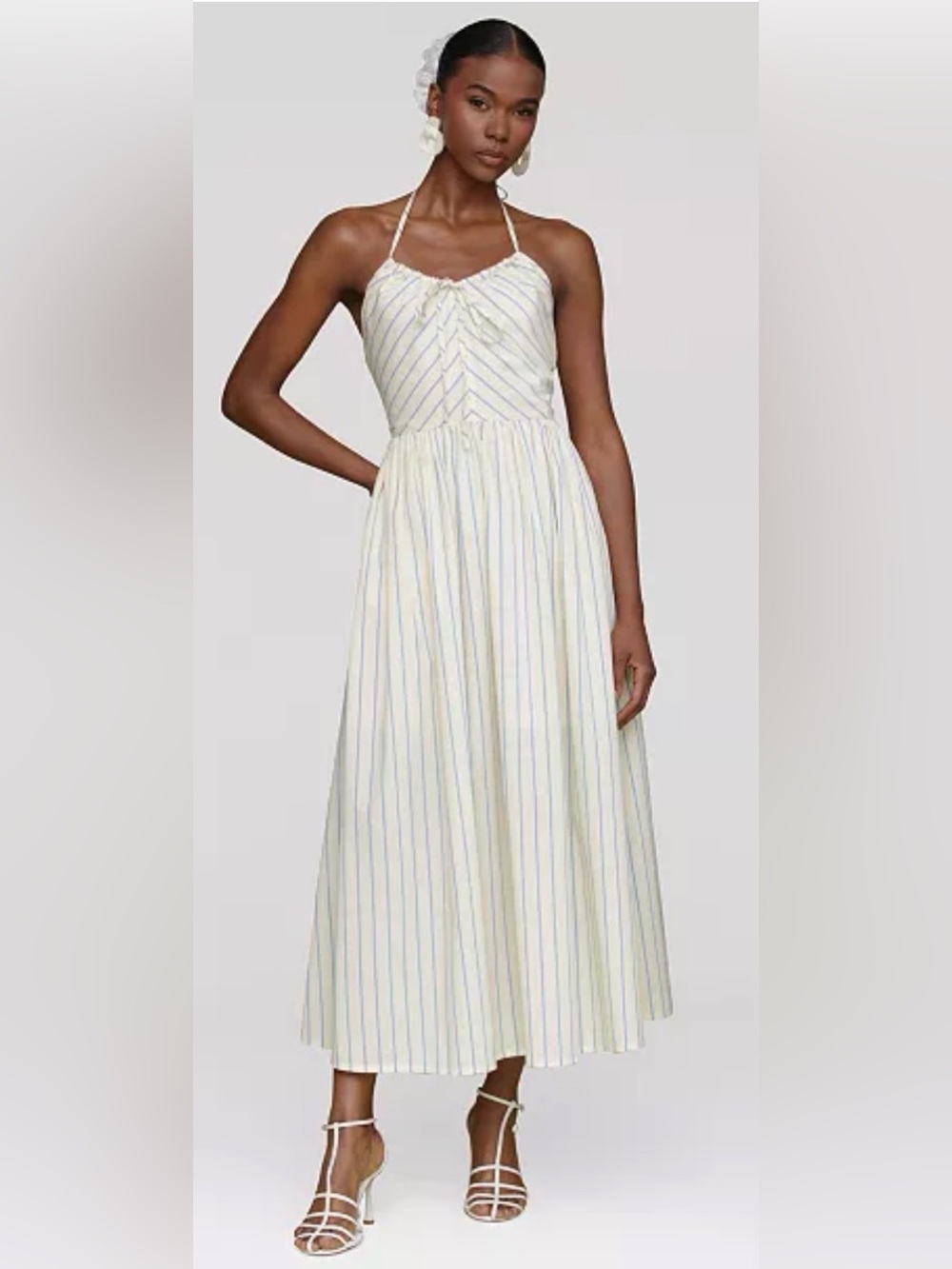 Ave Les Filles Yellow Women's Halter Maxi Dress